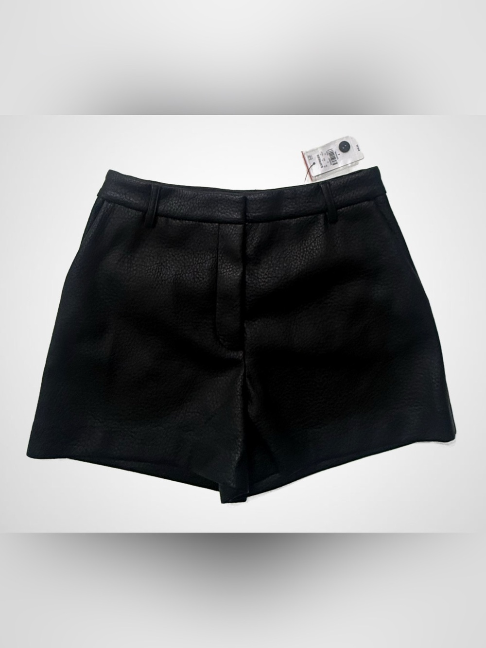 Express Editor Black Faux Leather Shorts Size 4 NWT